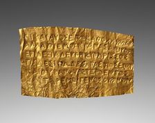 Lamella Orphica, mid-4th century BC. Creator: Unknown