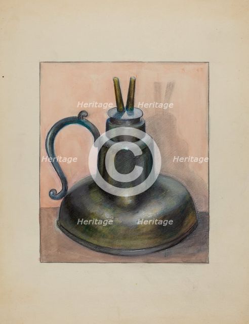 Lamp, 1935/1942. Creator: Albert J. Levone.