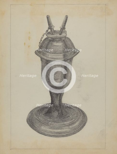 Lamp, 1935/1942. Creator: Carl Weiss.