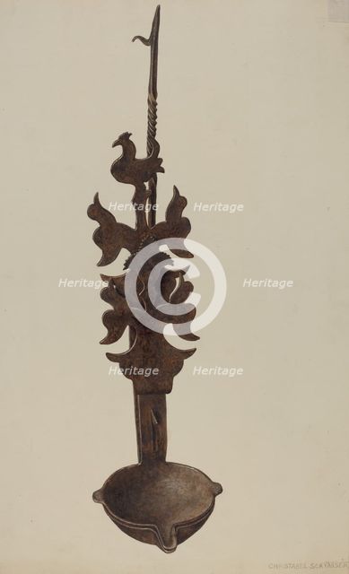 Lamp, 1935/1942. Creator: Christabel Scrymser.