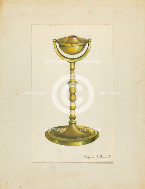 Lamp, 1935/1942. Creator: Eugene Barrell.