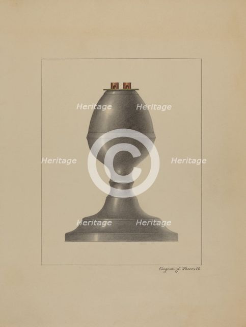 Lamp, 1935/1942. Creator: Eugene Barrell.