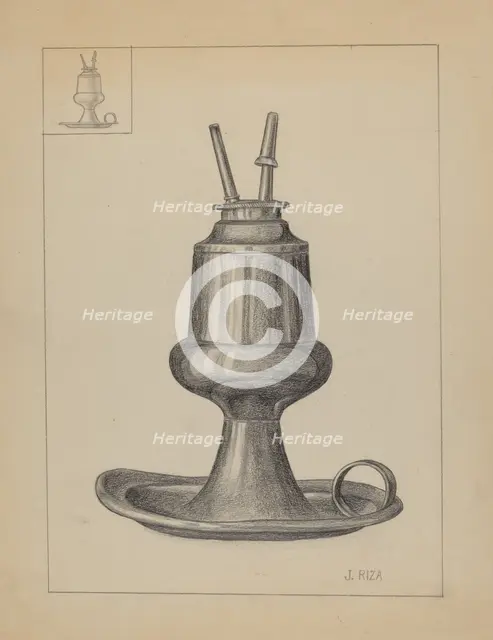 Lamp, 1935/1942. Creator: Janet Riza.