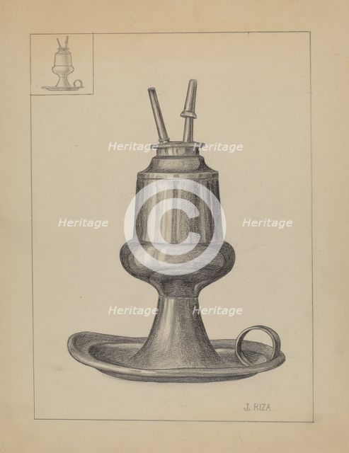 Lamp, 1935/1942. Creator: Janet Riza.