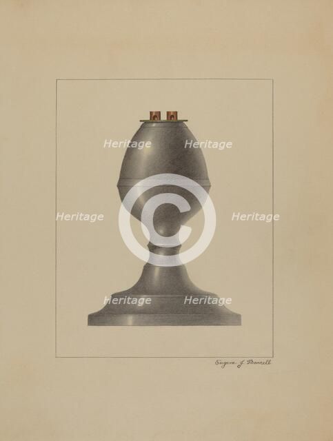 Lamp, 1935/1942. Creator: Eugene Barrell.