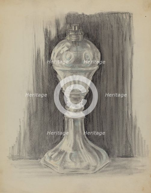 Lamp, 1936. Creator: Burrell.