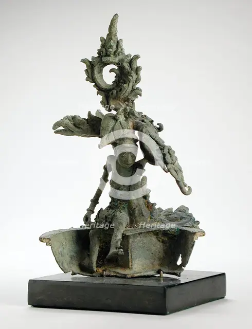 Lamp with Boy, 14th century. Creator: Unknown.