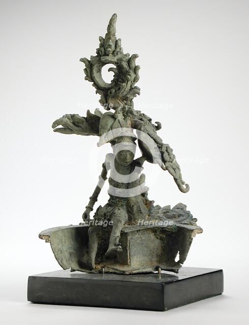 Lamp with Boy, 14th century. Creator: Unknown.