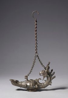 Lamp with Griffin-Head Handle, 300s-400s. Creator: Unknown