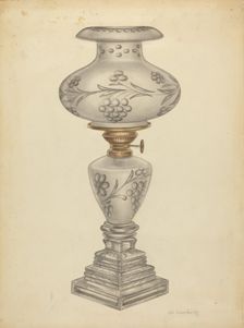 Lamp with Shade, c. 1938. Creator: Gertrude Lemberg