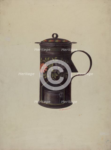 Lamp and Water Heater, c. 1937. Creator: Max Soltmann.