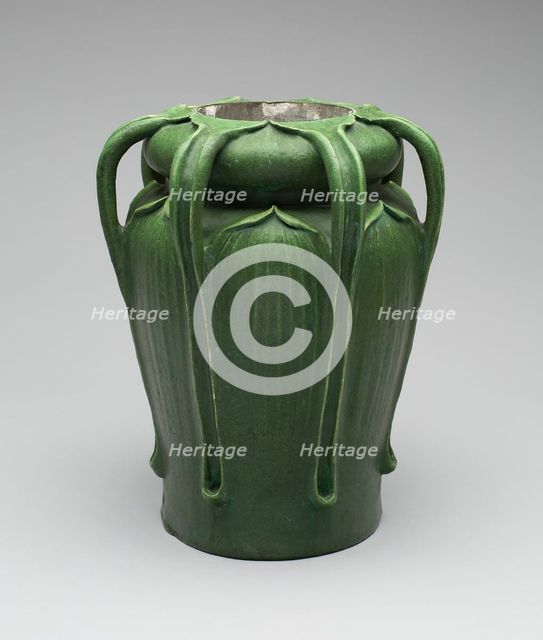 Lamp (base), 1899/1909. Creator: Grueby Faience Company.