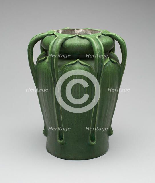 Lamp (base), 1899/1909. Creator: Grueby Faience Company.