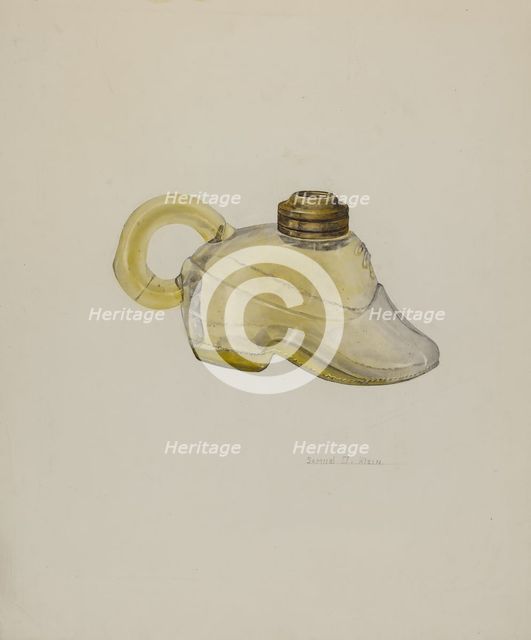 Lamp Base, 1939. Creator: Samuel O. Klein.