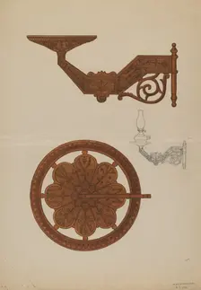 Lamp Bracket, 1936. Creator: Marie Famularo