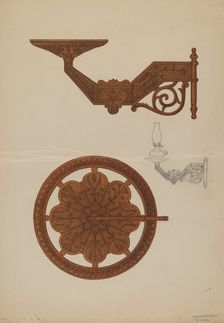 Lamp Bracket, 1936. Creator: Marie Famularo