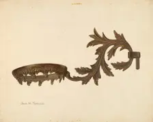 Lamp Bracket, c. 1940. Creator: John H. Tercuzzi