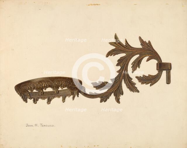 Lamp Bracket, c. 1940. Creator: John H. Tercuzzi.