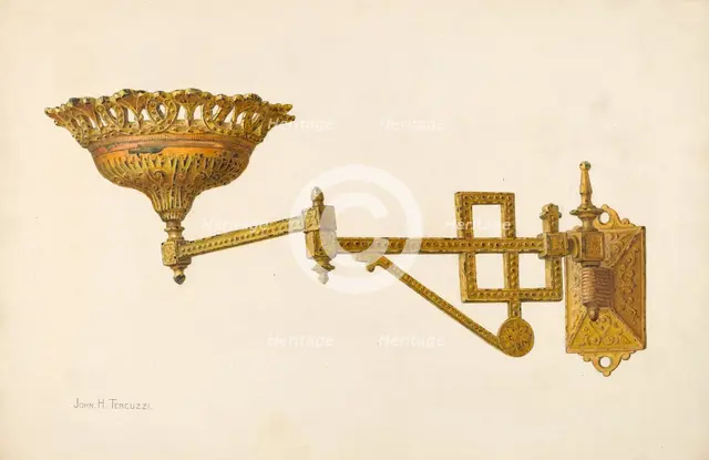 Lamp Bracket, c. 1942. Creator: John H. Tercuzzi.