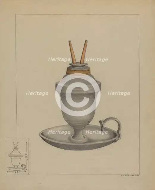 Lamp, c. 1936. Creator: A. Zaidenberg.