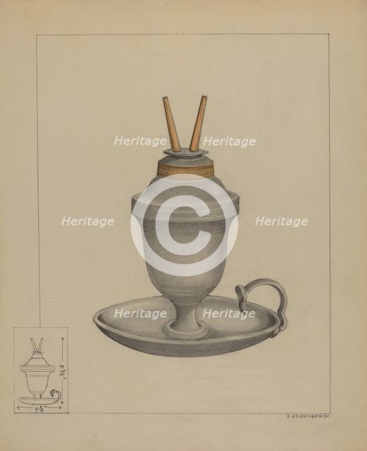 Lamp, c. 1936. Creator: A. Zaidenberg.
