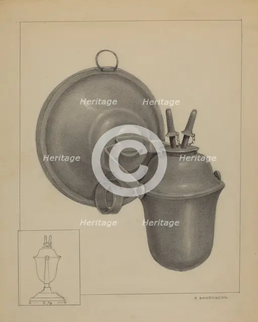 Lamp, c. 1936. Creator: A. Zaidenberg.