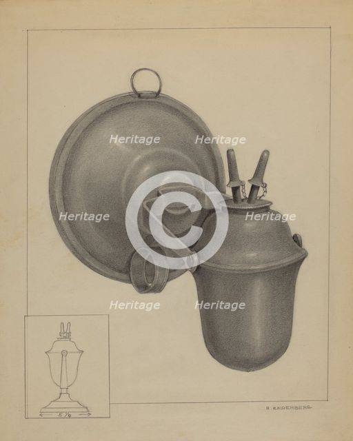 Lamp, c. 1936. Creator: A. Zaidenberg.