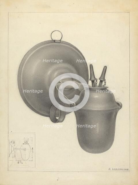 Lamp, c. 1936. Creator: Arsen Maralian.