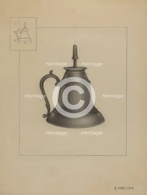 Lamp, c. 1936. Creator: Arsen Maralian.
