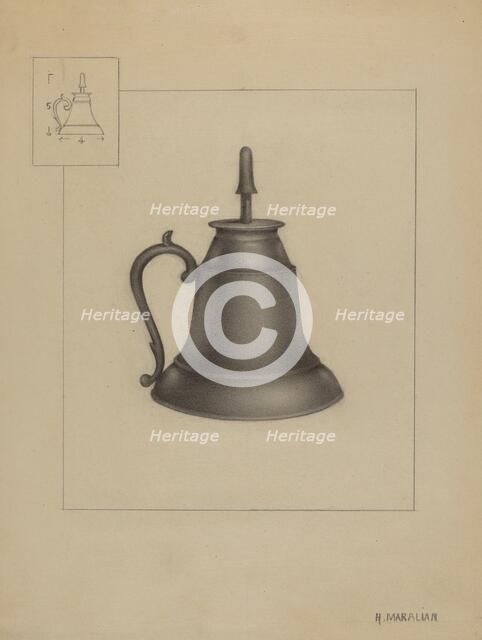 Lamp, c. 1936. Creator: Arsen Maralian.