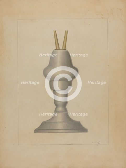 Lamp, c. 1936. Creator: Burton Ewing.