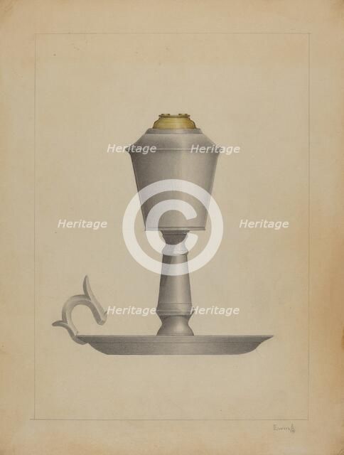 Lamp, c. 1936. Creator: Burton Ewing.