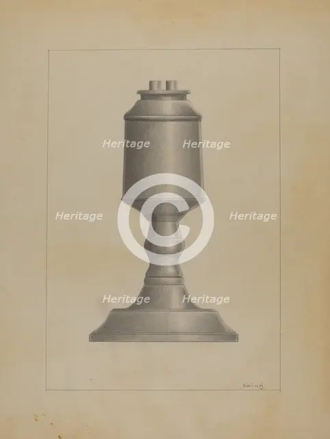 Lamp, c. 1936. Creator: Burton Ewing.