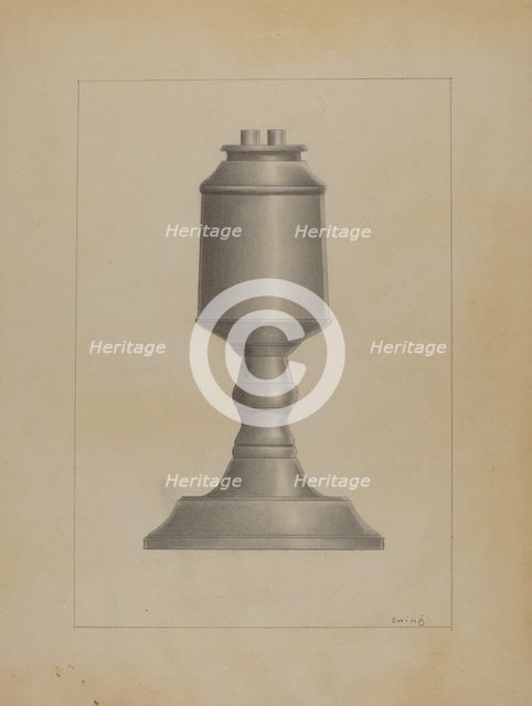 Lamp, c. 1936. Creator: Burton Ewing.