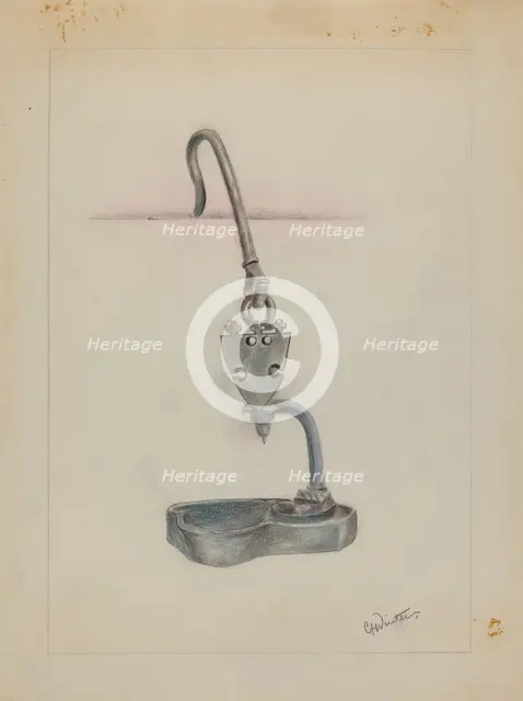 Lamp, c. 1936. Creator: Charlotte Winter.