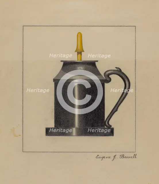 Lamp, c. 1936. Creator: Eugene Barrell.
