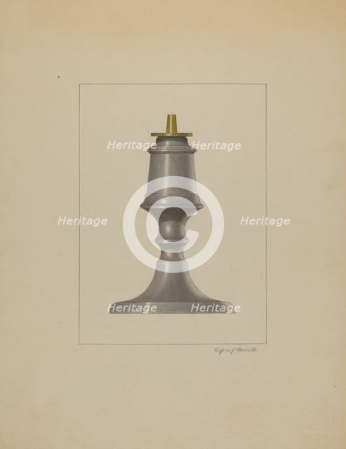 Lamp, c. 1936. Creator: Eugene Barrell.
