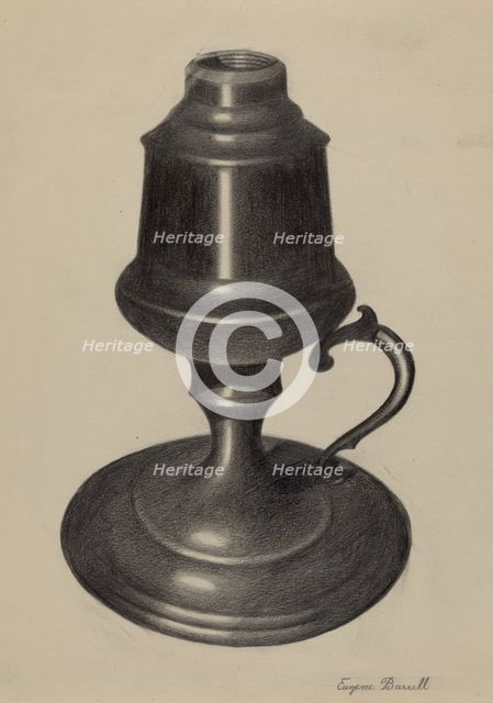 Lamp, c. 1936. Creator: Eugene Barrell.