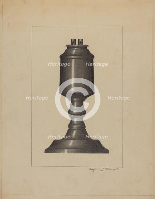 Lamp, c. 1936. Creator: Eugene Barrell.