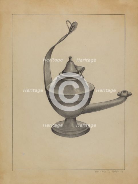 Lamp, c. 1936. Creator: Herman Bader.