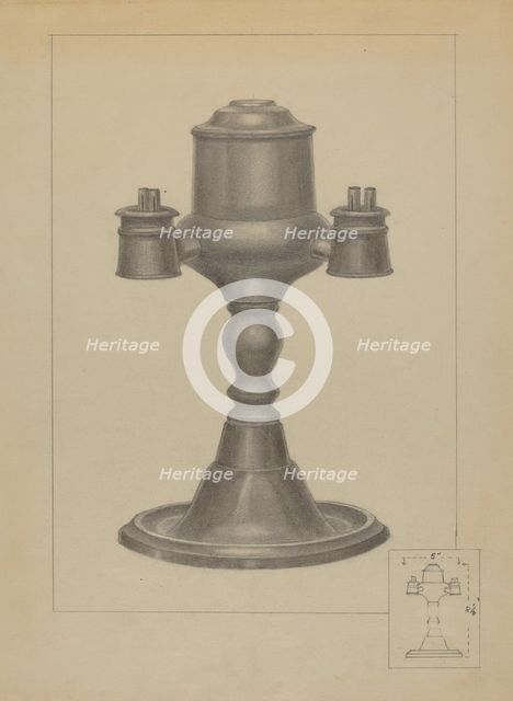 Lamp, c. 1936. Creator: Herman Bader.