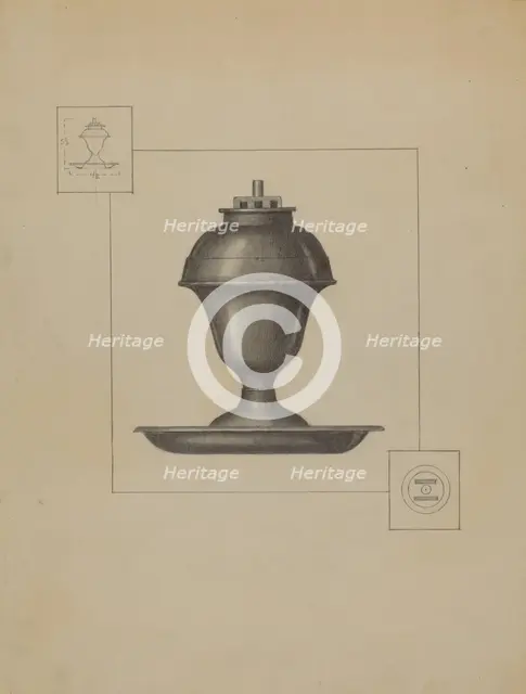 Lamp, c. 1936. Creator: Herman Bader.