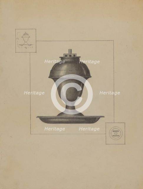 Lamp, c. 1936. Creator: Herman Bader.