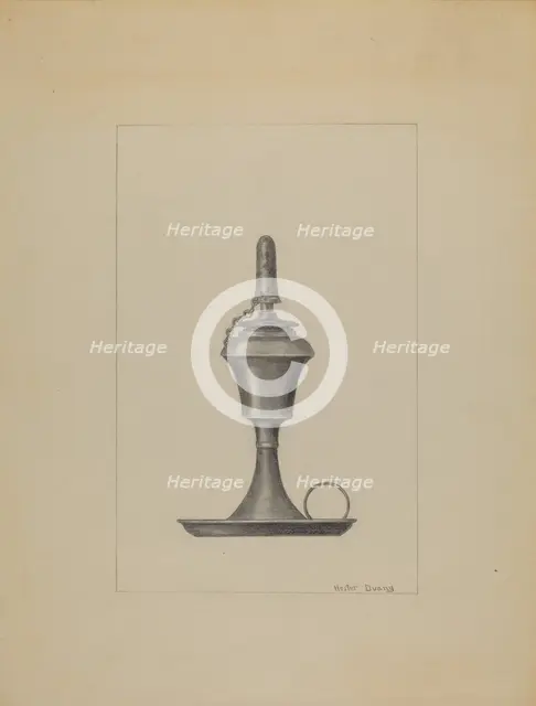 Lamp, c. 1936. Creator: Hester Duany.