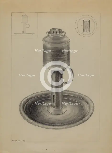 Lamp, c. 1936. Creator: Hester Duany.