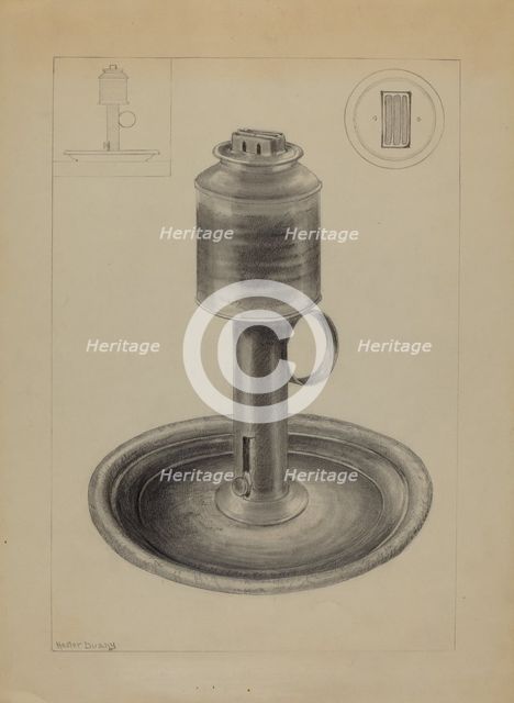 Lamp, c. 1936. Creator: Hester Duany.