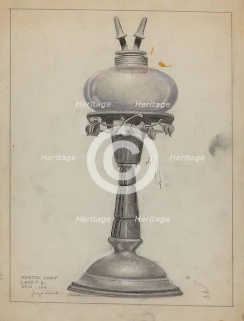 Lamp, c. 1936. Creator: Joseph Leboit.
