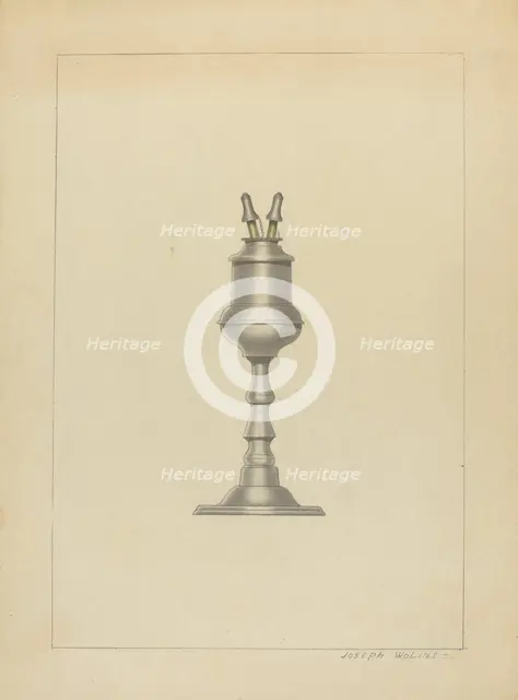Lamp, c. 1936. Creator: Joseph Wolins.