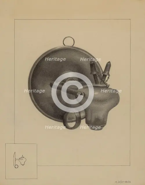 Lamp, c. 1936. Creator: Mario De Ferrante.