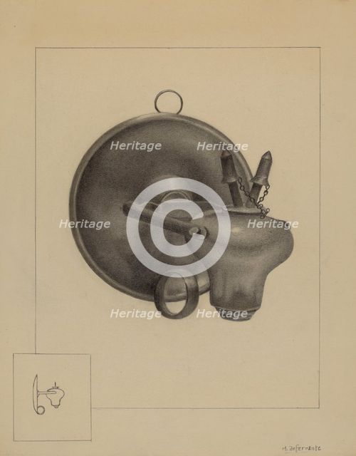 Lamp, c. 1936. Creator: Mario De Ferrante.